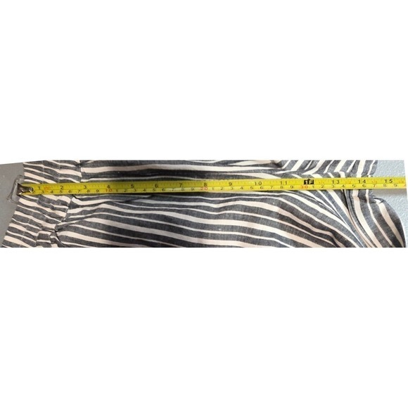 Evereve Womens L Sophia Linen Blend Wide Leg High Rise Pants with Pockets - Picture 9 of 12